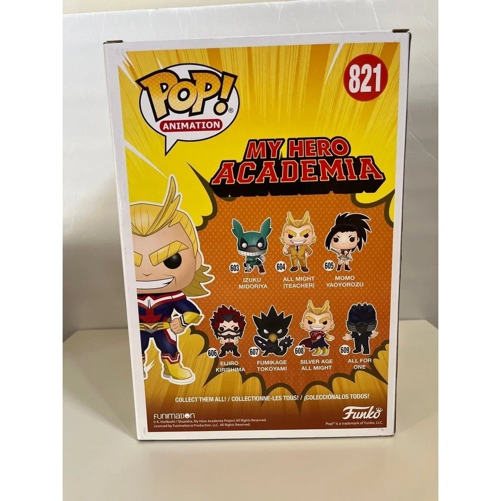 Funko Pop My Hero Academia All Might 821 Funimation‎ 2021 Exclusive GITD Vinyl